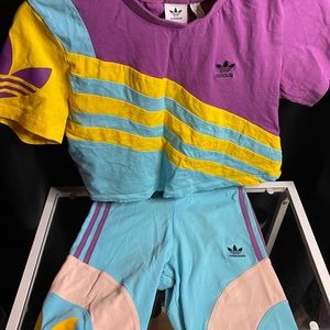 Two Piece Shirt and Shorts Adidas Outfit